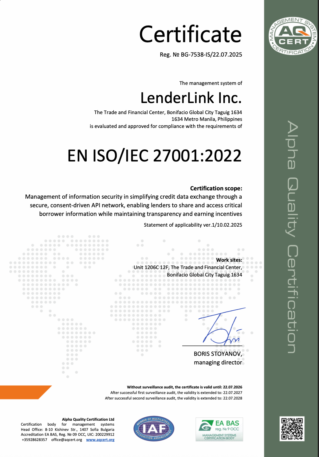 Lenderlink LenderLink earns ISO 27001 Certification for Information Security ...