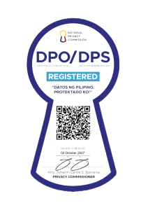 National Privacy Commission DPO/DPS registered seal, valid until 02 October 2027